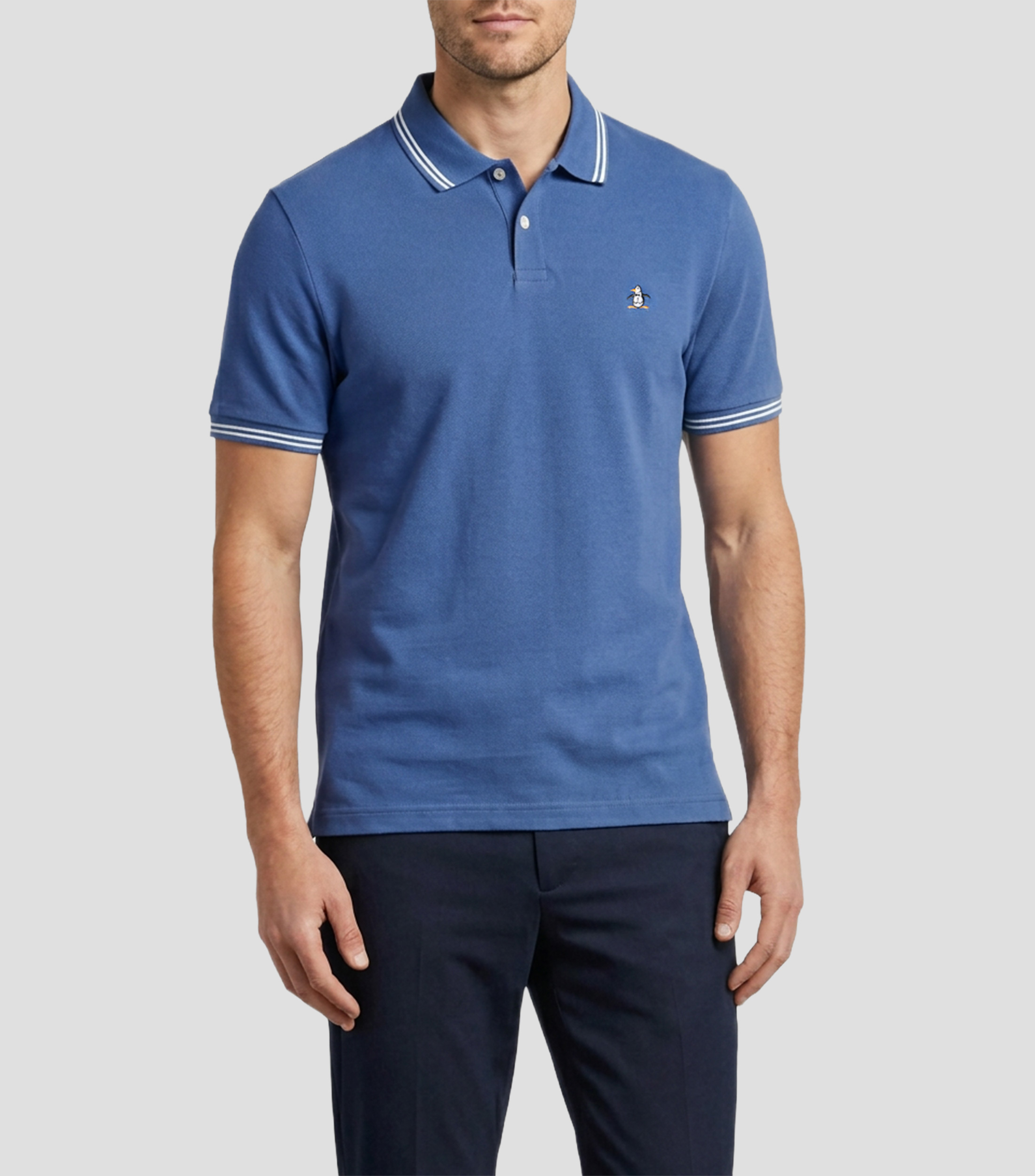 Playera tipo polo manga corta lisa Hombre